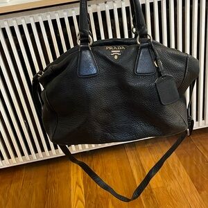 Used Prada Black Leather Women's Bag
